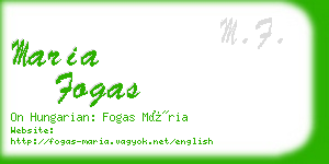 maria fogas business card